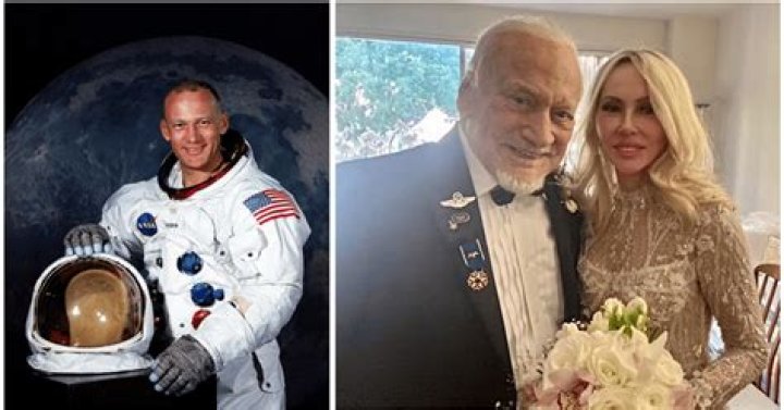 Edwin Buzz Aldrin , Astronaut Pilot who went to the moon with Neil Armstrong, married again with Dr. Anca at the age of 93.