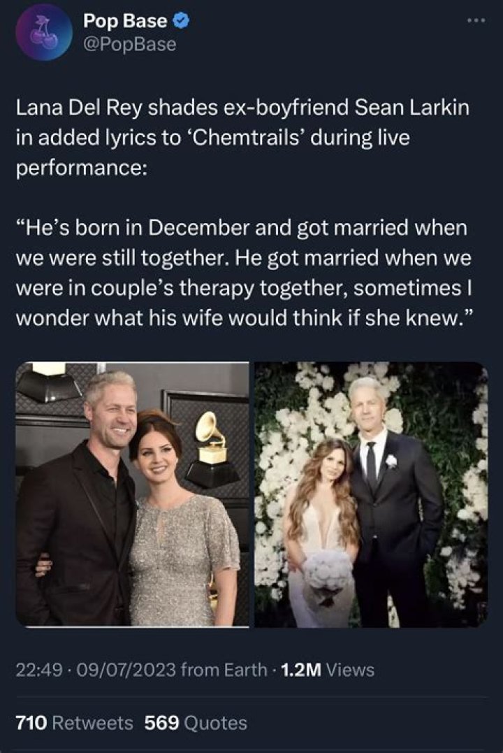 Sean Larkin Wedding With Ex Wife Vanessa In Photos, Is Lana Del Rey’s Ex Boyfriend Married Again in 2022?