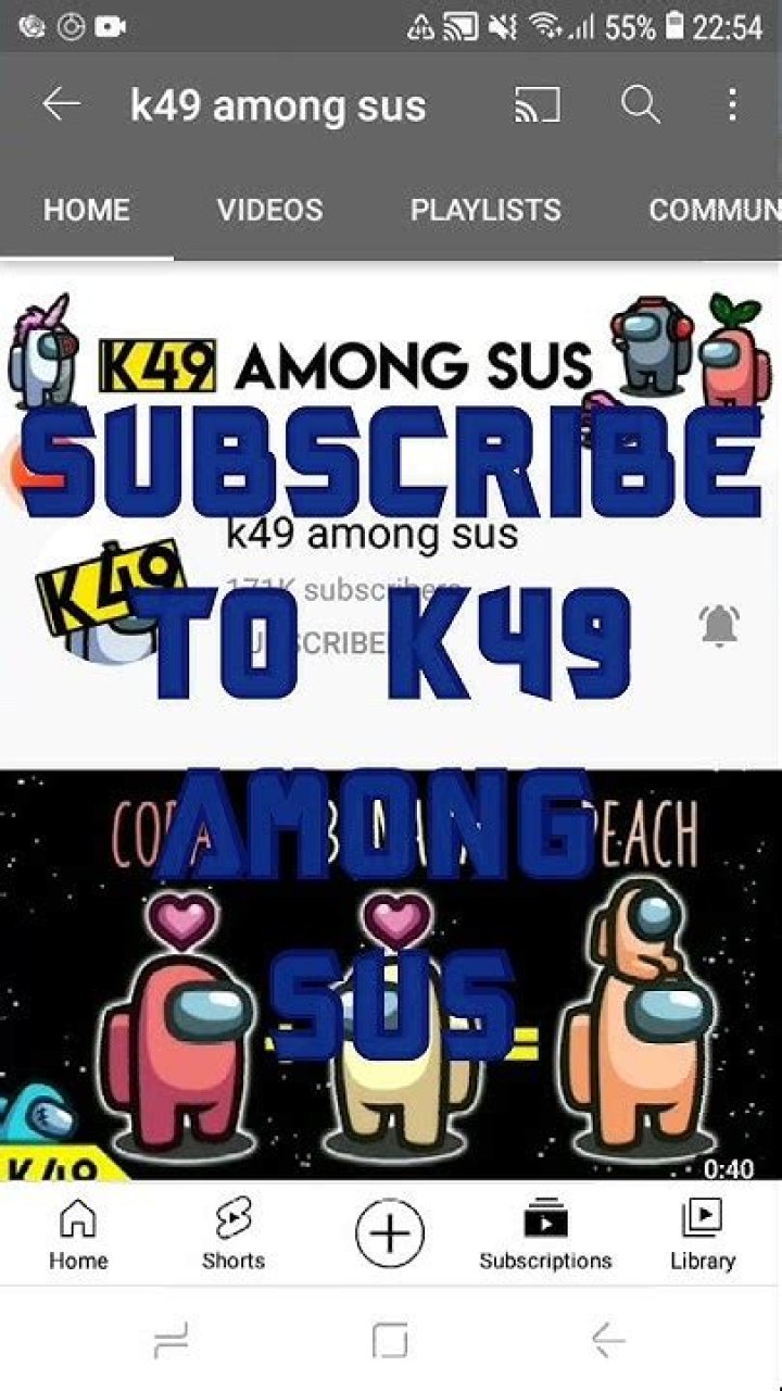 Similar Youtubers to k49 among sus